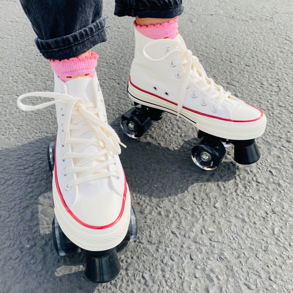 Brand New Women's White Quad Roller Skates